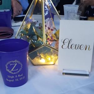 Acrylic wedding table numbers